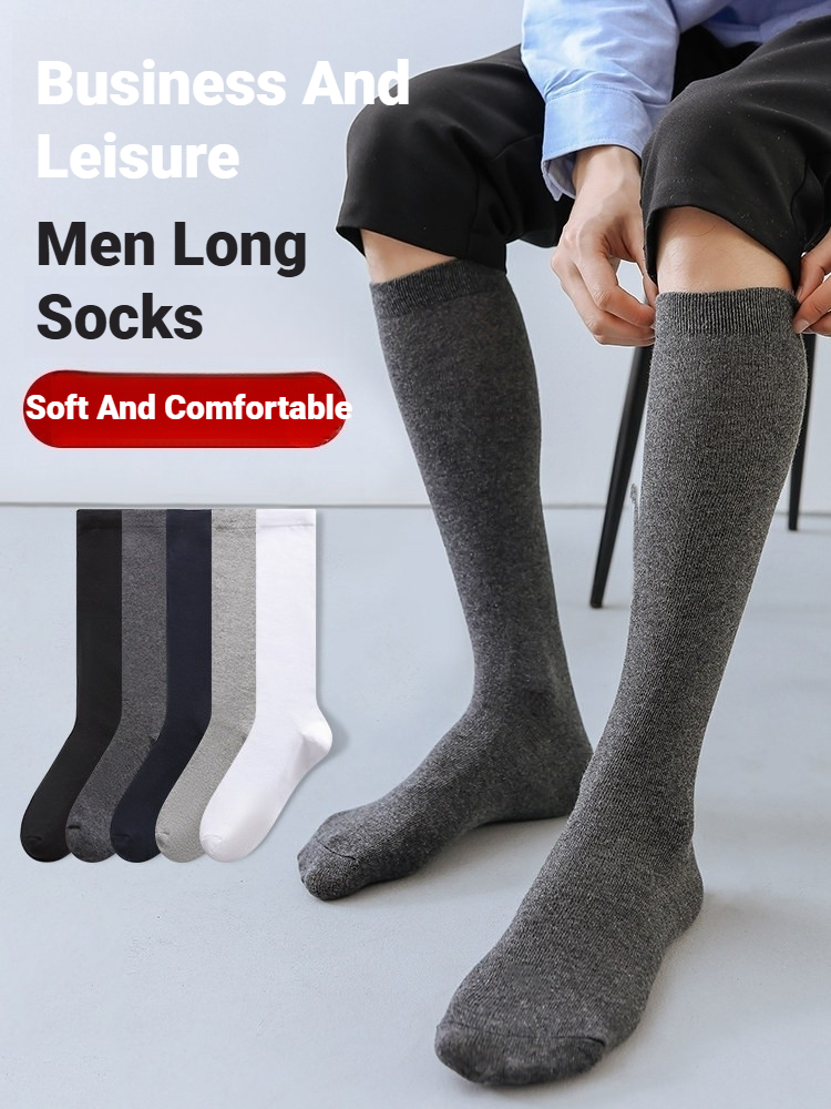 Sock Garter Men - 1 para męskich, jednobarwnych, eleganckich skarpetek