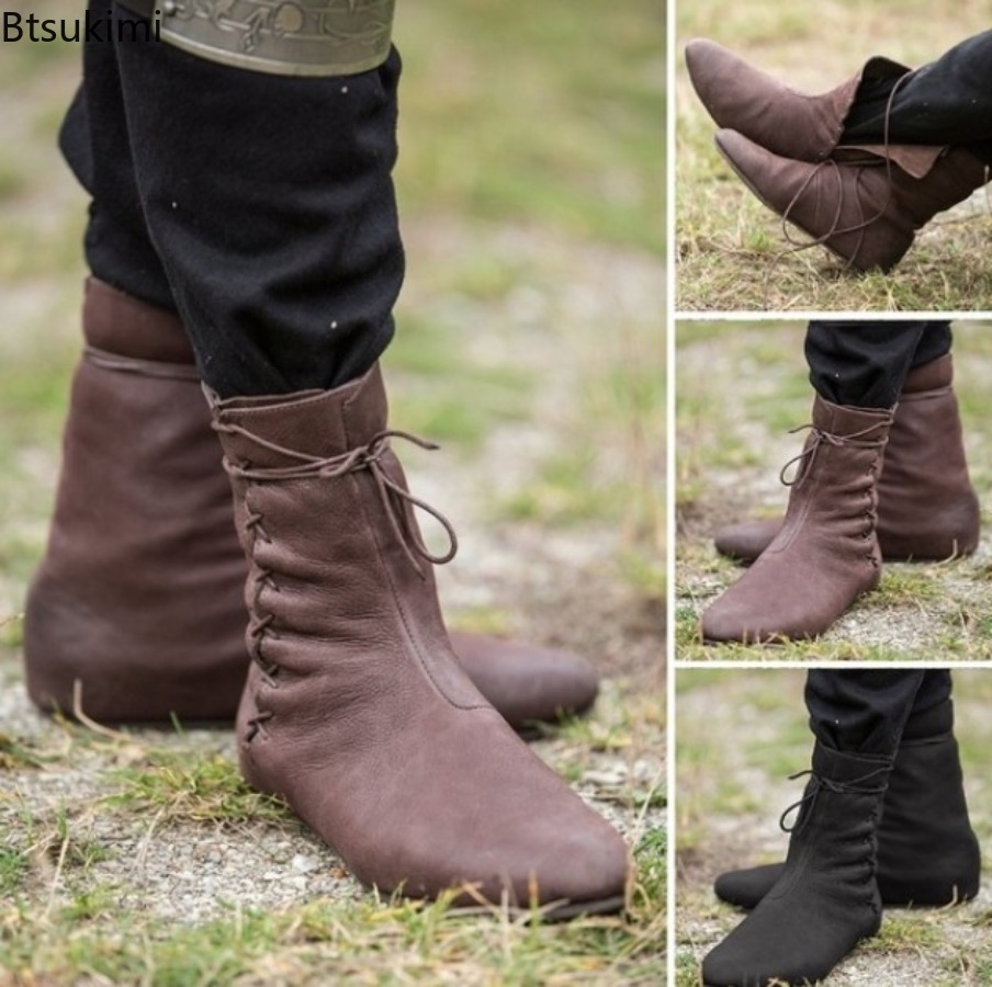Men Formal Wear With Boots - Męskie buty w stylu średniowiecznym, wiktoriańskim